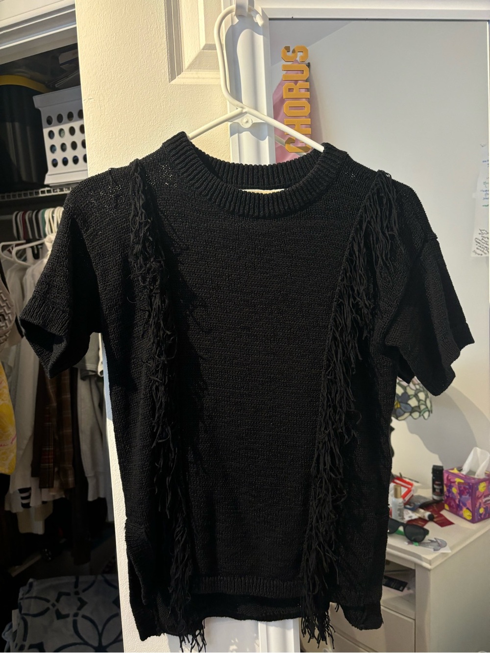 Michael Kors Black Knit Crewneck Sweater Top